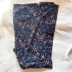 LuLaRoe Tall & Curvy Leggings Blue Florals